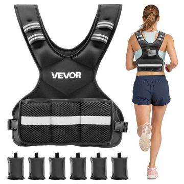 Säädettävä painoliivi VEVOR JS-VEST006-3, 6 painopakettia, 410 × 400 × 70 mm