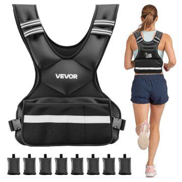 Säädettävä painoliivi VEVOR JS-VEST006-4, 8 painopussia, 555 × 550 × 80 mm