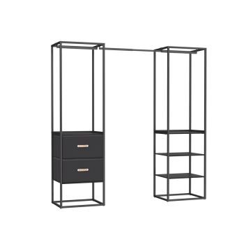 Vaateteline 40x180x180cm, musta
