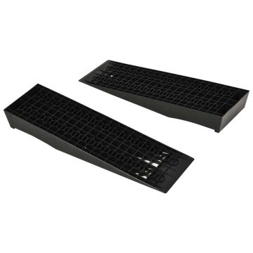 Набор из 2 въездных пандусов Homcom 70x19,5x7,8см, черного цвета