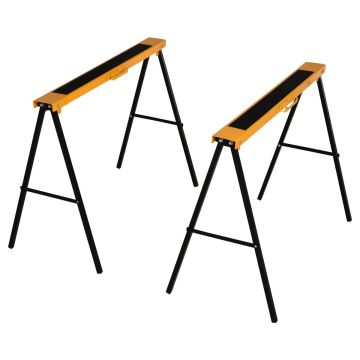 2 sahajalustan setti Homcom 99,5x50x78cm, keltainen/hopeinen