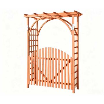 Rose Arch, Double Doors, Orange, 161 × 60 × 216 cm