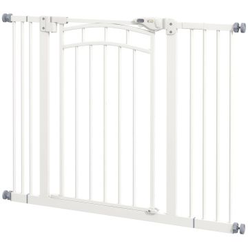 Koirien turvaportti, 74–100 cm, Valkoinen