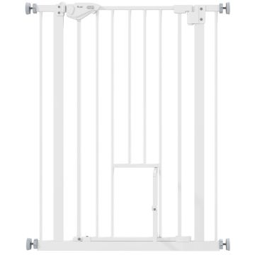 Защитные ворота для собак PawHut 80x3,5x91,4см, белого цвета