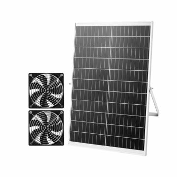 Aurinkotuuletin VEVOR 30W-XC12025X12Z, 2 tuuletinta, 58,5 × 7,3 × 42,5 cm
