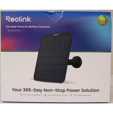 Videokameroiden aurinkolaturi Reolink Solar Panel 2, 6 V, Type-C, 210,6 × 174,6 × 15,4 mm