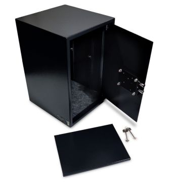 Kassakaappi Bituxx, kaksinkertainen lukitus, Musta, 350 × 520 × 360 mm