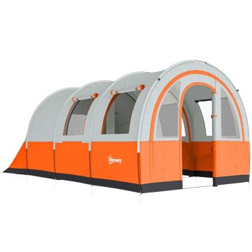 Perheteltta, enintään 5 henkilölle, Beige/oranssi, 480 × 200 × 260 cm