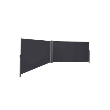 Kaksipuolinen markiisi / markiisi 600 x 200 cm, harmaa