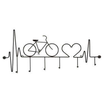 Wall-mounted clothes rack Bicycle, 59 × 26.5 × 3.2 cm