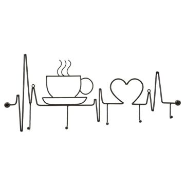Breakfast Wall Coat Rack, 60 × 26.7 × 3.8 cm