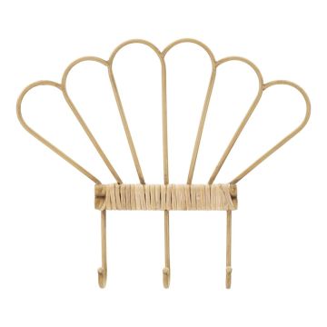 Wall-mounted clothes rack Panama, 3 hooks, 37.5 × 32.5 × 5 cm