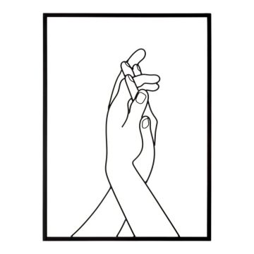 Sieninė plokštė SIMPLY HANDS, 40 × 55 × 1 cm