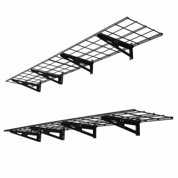 Seinähyllyt VEVOR LR1272, 4 kpl, 2 tasoa, Mustat