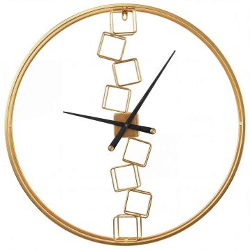 Wall clock, Yellow, 68.58 × 68.58 × 7.62 cm