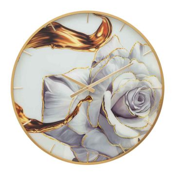 Seinäkello Glass Rose, Ø 60 × 5 cm