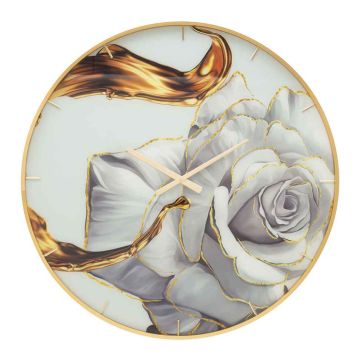 Seinäkello Glass Rose, Ø 80 × 5 cm