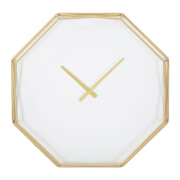 Настенные часы Goldy Octagonal, Золотые, 56 × 56 × 6,5 см