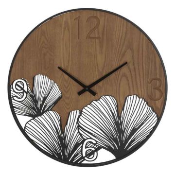 Seinäkello SUPER WOOD/LEAF, Ø 60 × 2 cm