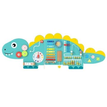 Wall-mounted educational game, 11 activities, Green, 57 × 18 × 0.5 inches