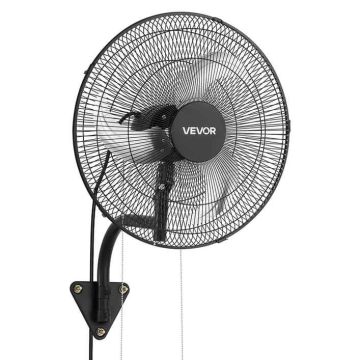 Seinäpuhallin VEVOR AMX-IWFAC220-18, 3 nopeutta, Musta, Ø 45,7 × 70 cm