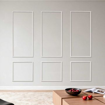 Seinäkoristepaneelisarja VEVOR JX36#-L1920, 3 kpl, valkoinen, 61 × 137 + 61 × 61 cm