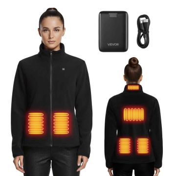 Lämmitettävä fleece-takki VEVOR, 6 lämpöaluetta, XL