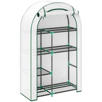 Теплица Outsunny 100x45x160см, белого цвета