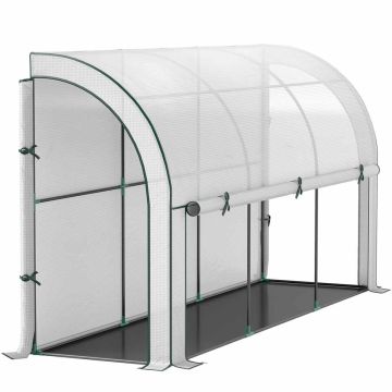 Теплица Outsunny 200x80x157 см, белая.