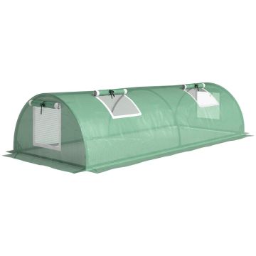 Теплица Outsunny 200x80x45 см, зеленого цвета.
