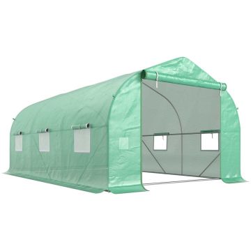 Теплица Outsunny 450x300x205 см, зеленого цвета.