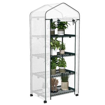 Теплица Outsunny 69x50x165см, белого цвета