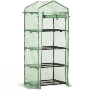 Теплица Outsunny 70x50x160 см, зеленого цвета.