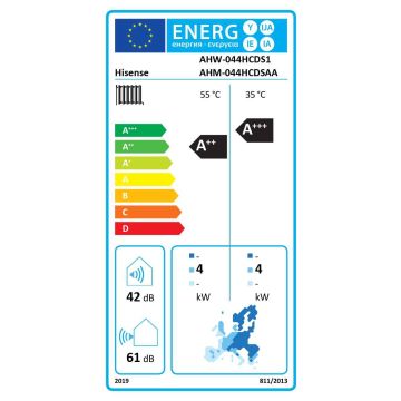 Lämpöpumpun sisäyksikkö Hisense AHM-044HCDSAA, 4,4 kW, split-tyyppinen