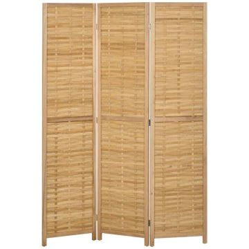 Ширма Homcom 120x1,8x170см, светло-коричневого цвета