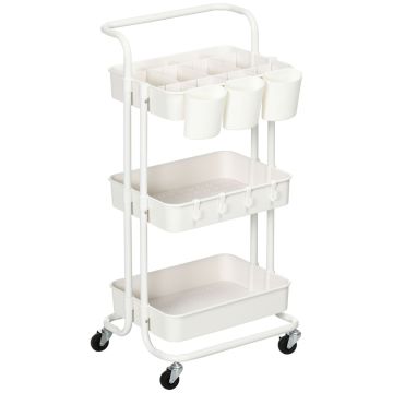 Kitchen trolley Homcom 42x38x86.5cm., white