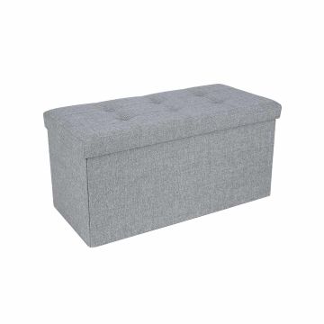 Istuin/säilytyslaatikko 76 cm vaaleanharmaa kirjava