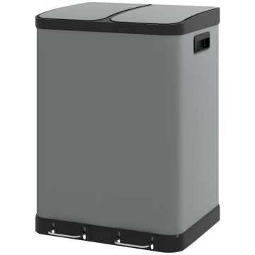 Roskakorit Homcom 48,8x39,5x67cm., harmaa/musta