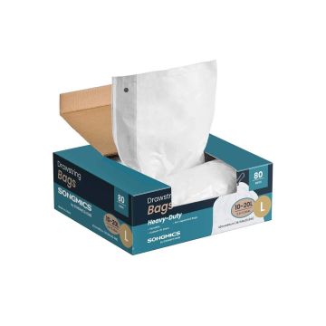SONGMICS KRB021A02 garbage bags, 80 pcs., 20 l, 42 × 60 cm