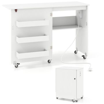 Sewing table, 3 storage compartments, 116 × 78 × 41 cm