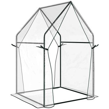 Прозрачная теплица Outsunny 90x90x145 см.
