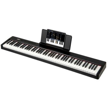 Digital Piano Keyboard, 88 Keys, Black, 125 × 23.5 × 24 cm