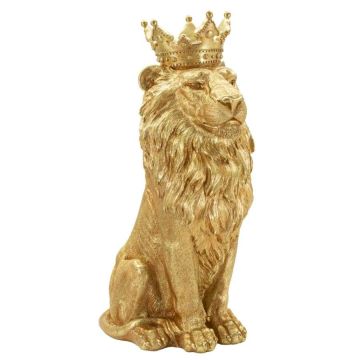 Скульптура King Lion Shant, Золотая, 30 × 74 × 42 см