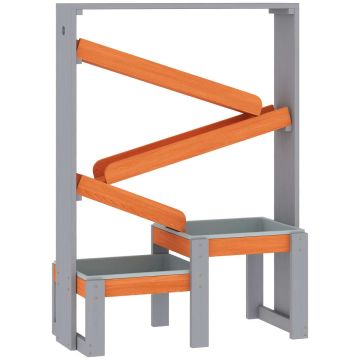 Lasten hiekka- ja vesileikkipöytä, 2 allasta, 28 l kumpikin, 75 × 105 × 34,5 cm