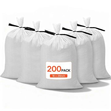 Мешки для песка VEVOR PPSB-200, 200 шт, Белые, 40 × 66 см