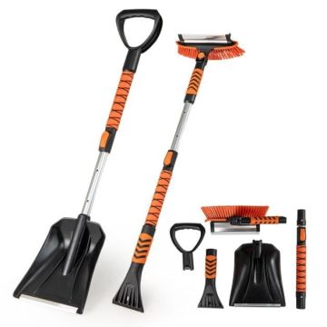 Snow shovel set, 4 in 1, 25 × 80–100 cm