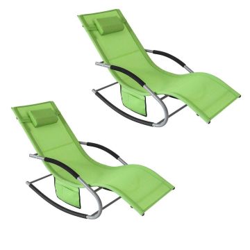 Набор из 2 качающихся кресел 63x150x87см., различных цветов