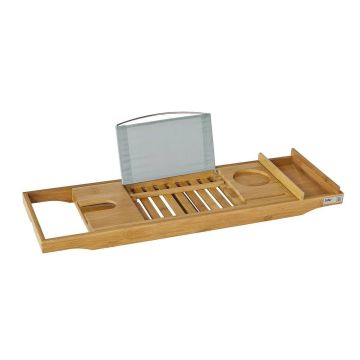 Kylpyhuoneen hylly 104x22x4cm., vaaleanruskea