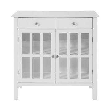 Senkki 80x34x80cm., valkoinen/hopea