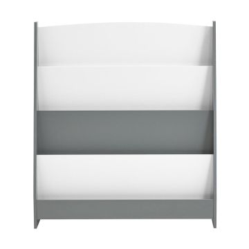 Lastenhylly 30x88x80cm., valkoinen/harmaa